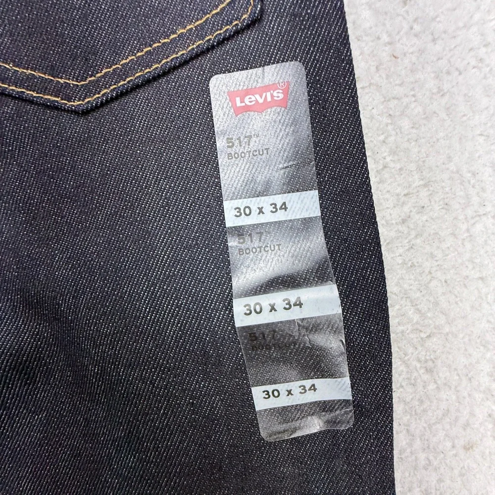 Levis 517 Bootcut Jeans Mens 30x34 Rigid Indigo Blue Denim 00517-0217 NWT